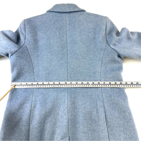 Loft blue light coat Womens Large Petite one button lined Tailored cloth coat - Picture 6 of 14